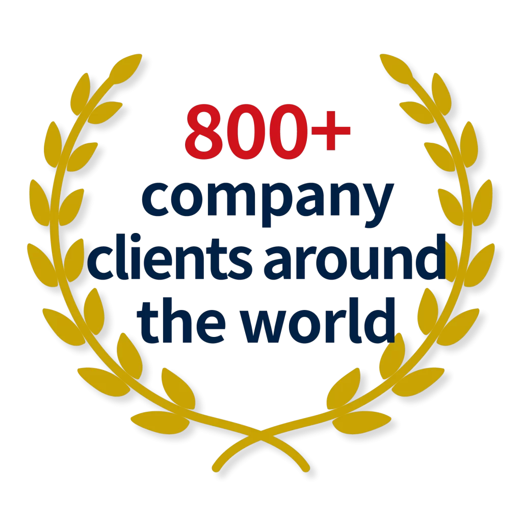 800+ company clients around the world